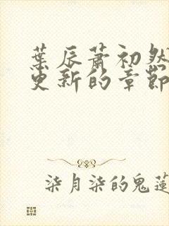 叶辰萧初然刚刚更新的章节