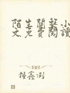 陌生关系小说全文免费阅读笔趣阁