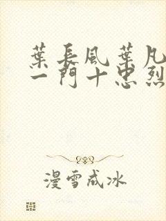 叶长风叶凡小说一门十忠烈