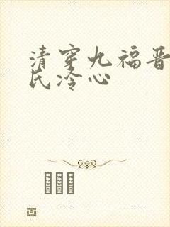 清穿九福晋董鄂氏冷心封面