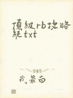 顶级rb攻略系统txt封面