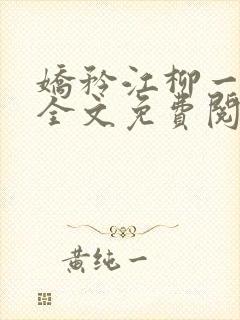 娇矜江柳一小说全文免费阅读笔趣阁封面