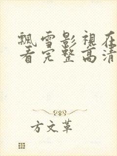 飘雪影视在线观看完整高清免费