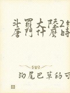 斗罗大陆2绝世唐门什么时候完结