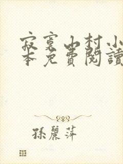 寂寞山村小说全本免费阅读封面