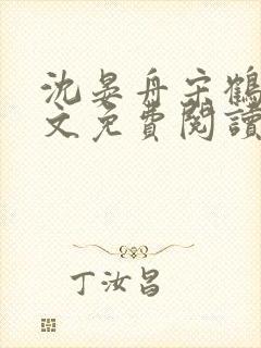 沈晏舟宋鹤眠全文免费阅读封面