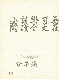 小说乐可无弹窗阅读全文在线阅读