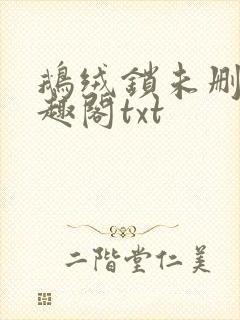 鹅绒锁未删除笔趣阁txt