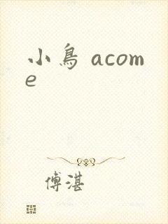 小鸟 acome封面
