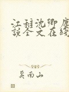 江稚沈卿尘的小说全文在线阅读无弹窗