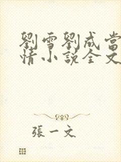 刘雪刘成当代爱情小说全文免费无弹窗阅读