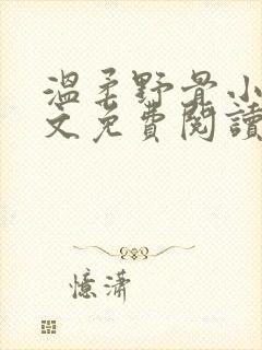 温柔野骨小说全文免费阅读封面