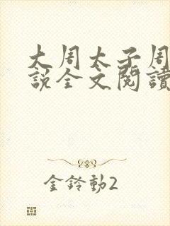 大周太子周铮小说全文阅读笔趣阁