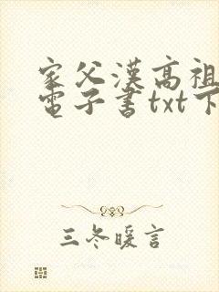 家父汉高祖八零电子书txt下载