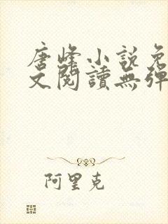 唐峰小说免费全文阅读无弹窗