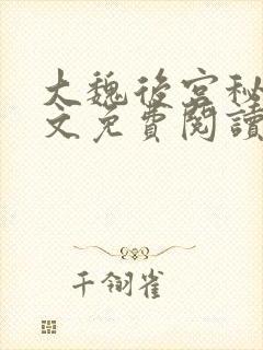 大魏后宫秘史全文免费阅读笔趣阁封面