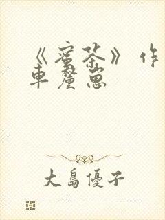 《蜜茶》作者:车厘崽