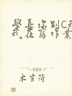 学长你别C我了我在写作业