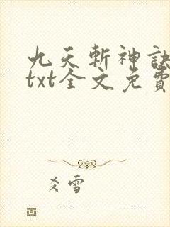 九天斩神诀林辰txt全文免费下载