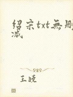 绍宋txt无删减