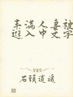 丰满人妻被猛烈进入中文字封面