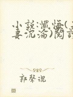 小说:忏悔(夫妻沉沦)阅读封面