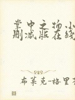 掌中之物小说无删减版在线