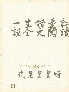 一生错爱许晴小说全文阅读无弹窗