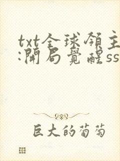 txt全球领主:开局觉醒sss级天赋封面