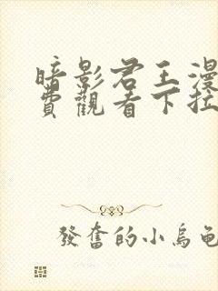 暗影君王漫画免费观看下拉式