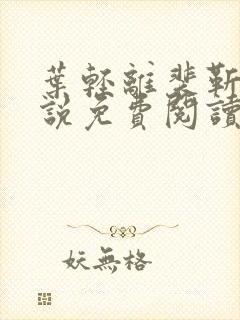 叶轻离裴靳墨小说免费阅读无弹窗