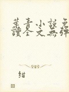 叶青小说免费阅读全文无弹窗