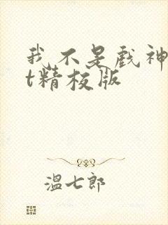 我不是戏神txt精校版