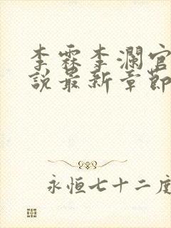 李霖李澜官场小说最新章节