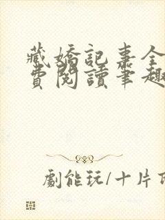 藏娇记事全文免费阅读笔趣阁封面