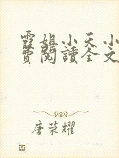 霞姐小天小说免费阅读全文无弹窗封面