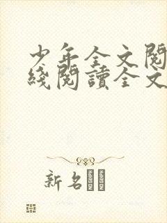 少年全文阅读在线阅读全文第一季