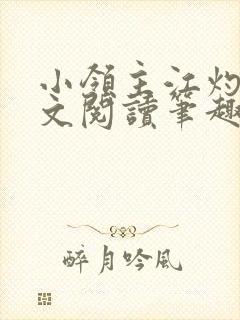 小领主江灼灼全文阅读笔趣阁