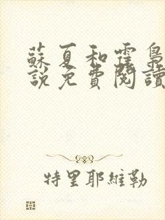 苏夏和霍枭的小说免费阅读