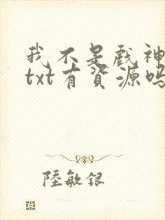 我不是戏神小说txt有资源吗?