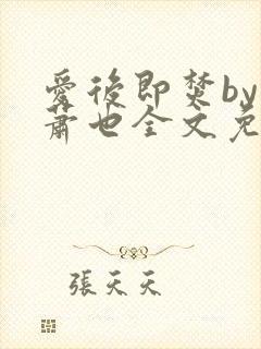 爱后即焚by林萧也全文免费阅读