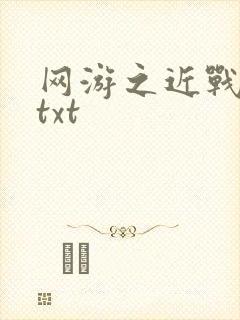网游之近战法师txt封面