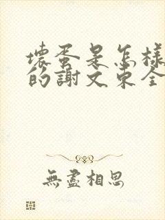 坏蛋是怎样炼成的谢文东全文阅读无删减封面