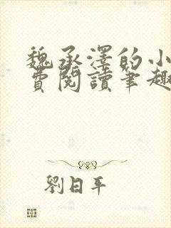 魏承泽的小说免费阅读笔趣阁