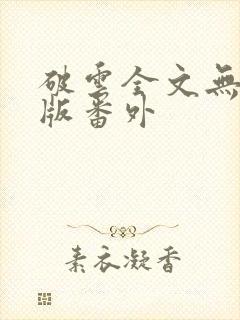 破云全文无删减版番外