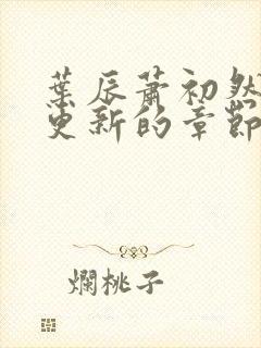 叶辰萧初然刚刚更新的章节