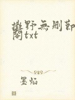 撒野无删节笔趣阁txt