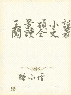 王景硕小说免费阅读全文最新章节