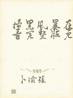 扫黑风暴在线观看完整版免费观看国语