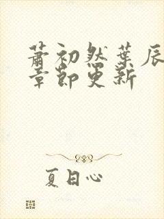 萧初然叶辰最新章节更新封面